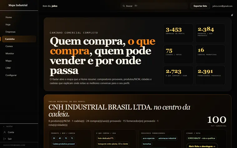 Caminho Comercial real do portal